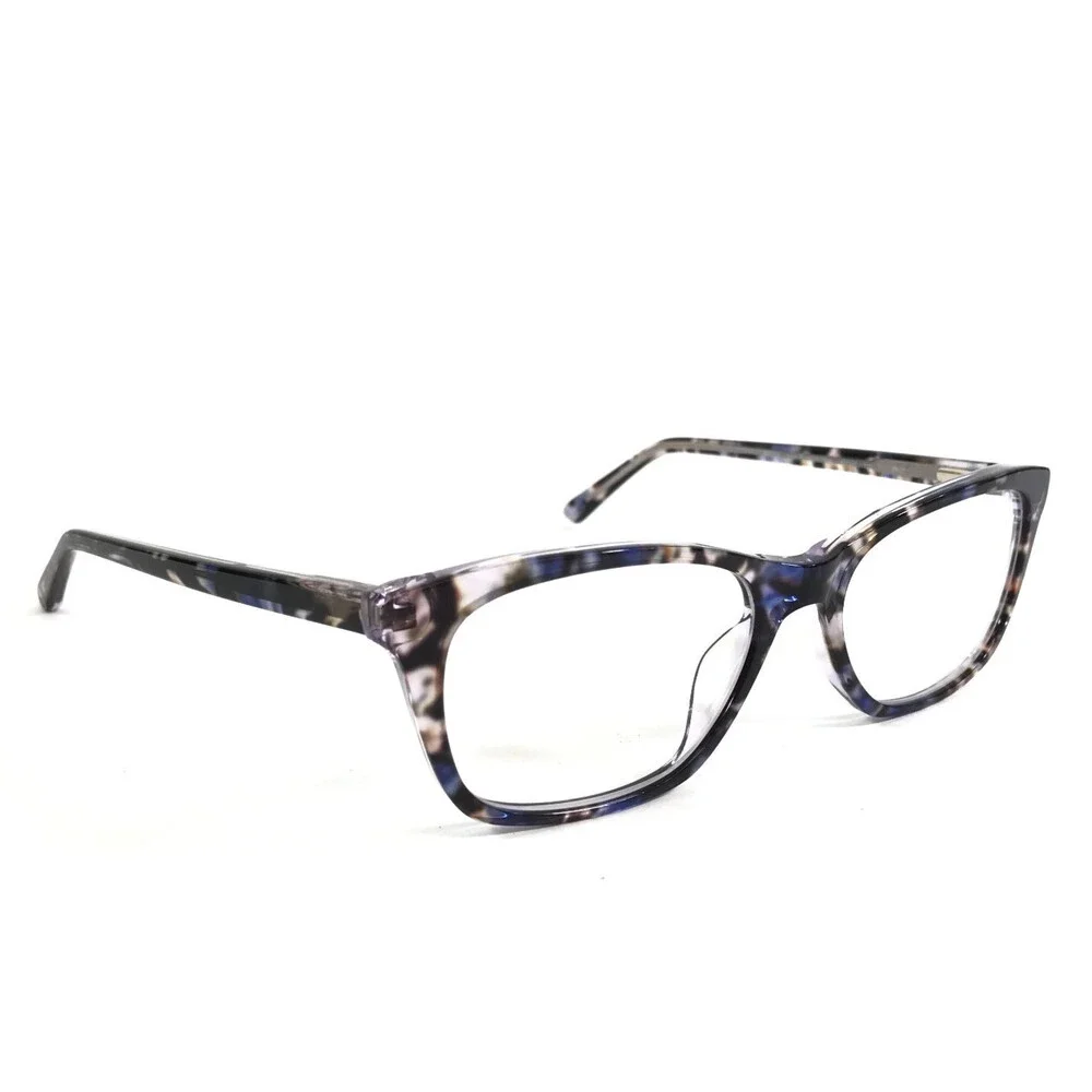 Bebe Eyeglasses Frames BB5145 500 PLUM FLORAL Blue Purple Cat Eye 53-17-135